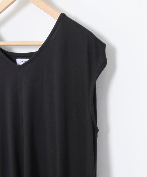 coen(コーエン)の「シルケット天竺フレアワンピース(ワンピース・レディース・ブラック/オリーブ・FREE)」の10枚目の写真