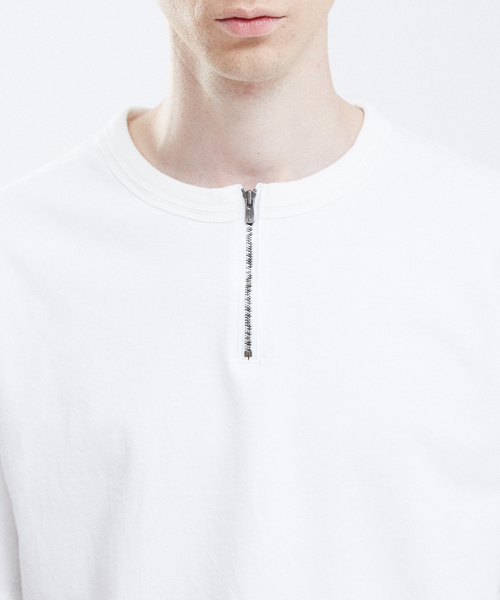 RECENCY OF MINE（リーセンシー オブ マイン）の「【Recency of Mine】ダブルバインダー ジップ半袖Tシャツ（Tシャツ/カットソー・メンズ・ブラック/オフホワイト/ブラウン・44/48/46）」の7枚目の写真