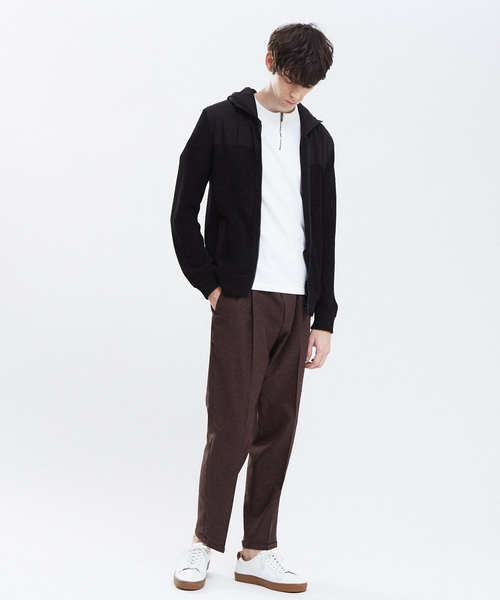 RECENCY OF MINE（リーセンシー オブ マイン）の「【Recency of Mine】ダブルバインダー ジップ半袖Tシャツ（Tシャツ/カットソー・メンズ・ブラック/オフホワイト/ブラウン・44/48/46）」の12枚目の写真