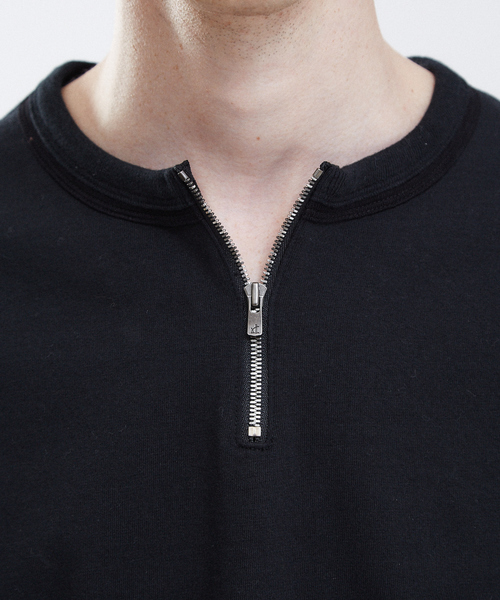 RECENCY OF MINE（リーセンシー オブ マイン）の「【Recency of Mine】ダブルバインダー ジップ半袖Tシャツ（Tシャツ/カットソー・メンズ・ブラック/オフホワイト/ブラウン・44/48/46）」の14枚目の写真