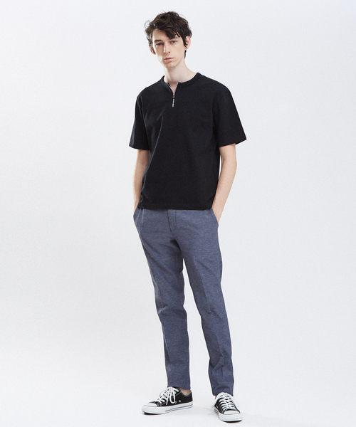 RECENCY OF MINE（リーセンシー オブ マイン）の「【Recency of Mine】ダブルバインダー ジップ半袖Tシャツ（Tシャツ/カットソー・メンズ・ブラック/オフホワイト/ブラウン・44/48/46）」の15枚目の写真