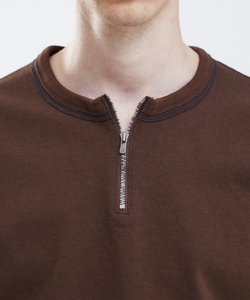 RECENCY OF MINE（リーセンシー オブ マイン）の「【Recency of Mine】ダブルバインダー ジップ半袖Tシャツ（Tシャツ/カットソー・メンズ・ブラック/オフホワイト/ブラウン・44/48/46）」の19枚目の写真