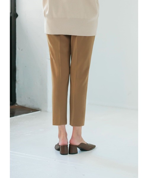 STYLE DELI（スタイルデリ）の「【Made in JAPAN】 ダブルクロステーパードパンツ（その他パンツ・レディース・ブラック/ブラウン/キャメル・SMALL/MEDIUM）」の6枚目の写真