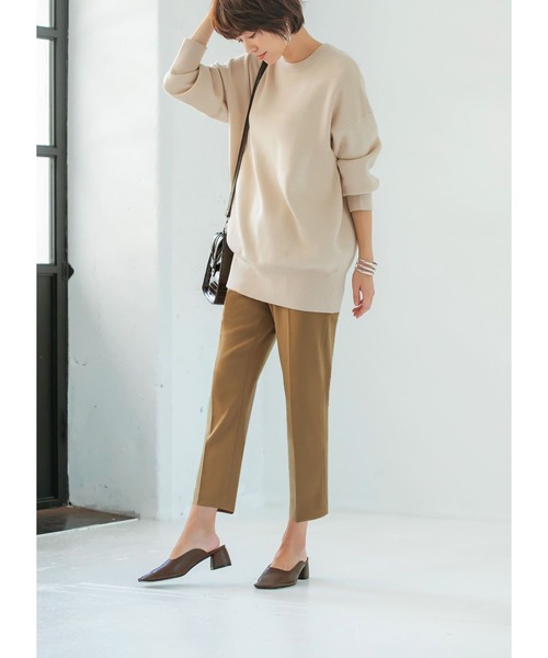 STYLE DELI（スタイルデリ）の「【Made in JAPAN】 ダブルクロステーパードパンツ（その他パンツ・レディース・ブラック/ブラウン/キャメル・SMALL/MEDIUM）」の19枚目の写真
