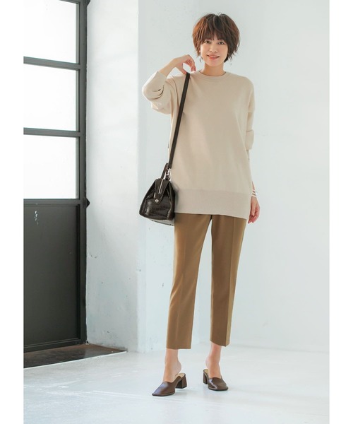 STYLE DELI（スタイルデリ）の「【Made in JAPAN】 ダブルクロステーパードパンツ（その他パンツ・レディース・ブラック/ブラウン/キャメル・SMALL/MEDIUM）」の14枚目の写真