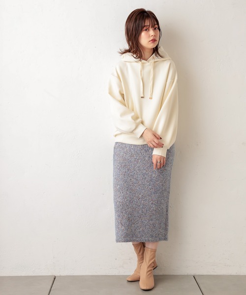 natural couture（ナチュラルクチュール）の「MIXヤーンIラインスカート（スカート・レディース・ブラウン/ピンク/ブルー・FREE）」の12枚目の写真