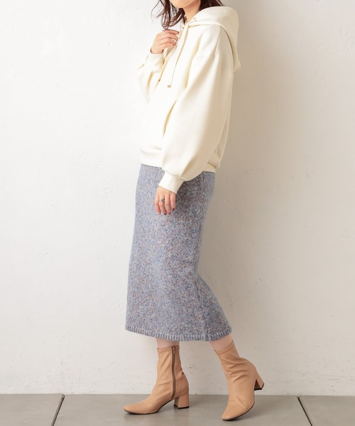 natural couture（ナチュラルクチュール）の「MIXヤーンIラインスカート（スカート・レディース・ブラウン/ピンク/ブルー・FREE）」の10枚目の写真