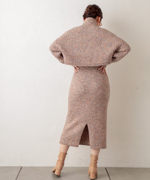 natural couture（ナチュラルクチュール）の「MIXヤーンIラインスカート（スカート・レディース・ブラウン/ピンク/ブルー・FREE）」の22枚目の写真