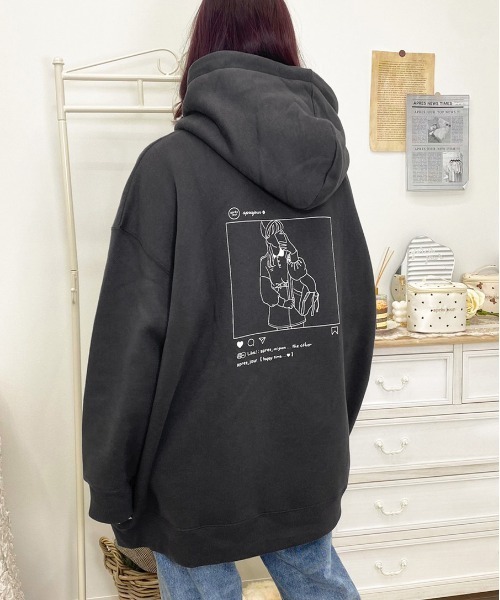 apres jour(アプレジュール)の「アソートゆるっとフーディー【ZOZOTOWN限定アイテム】(パーカー・レディース・ブラック/ダークブラウン/アイボリー/モカ/ラベンダー/ブルー系その他/スモークピンク・X-LARGE/フリー)」の18枚目の写真