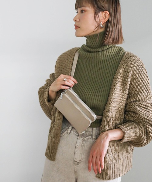 select MOCA（セレクトモカ）の「ランダム編みショートニットカーディガン（カーディガン/ボレロ・レディース・ブラック/ベージュ/グリーン・FREE）」の13枚目の写真