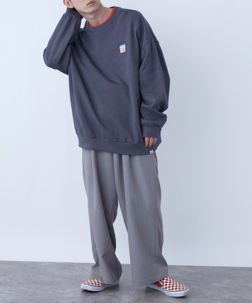 ♦STONE ♦ロゴバッジ コットン スウェット☆ セール】【SPOC STORE】バックプリントオーバーサイズスウェット
