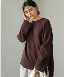 ワイドスリーブラグランニットプルオーバー *
