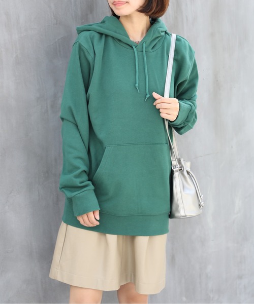 Printstar（プリントスター）の「1枚で決まる豊富カラー【Printstar】standard pull over foodie / 9.7オンス スタンダード プルオーバー パーカー 裏毛 裏パイル フーディー 00188（パーカー・レディース・ホワイト/ブラック/グレー/オートミール/ブルー/パープル/グリーン/ピンク/イエロー/ネイビー/ライトベージュ/スモークピンク/ライトブルー/バーガンディー/レッド/ダークグリーン・S/M/L/XL/2XL）」の18枚目の写真