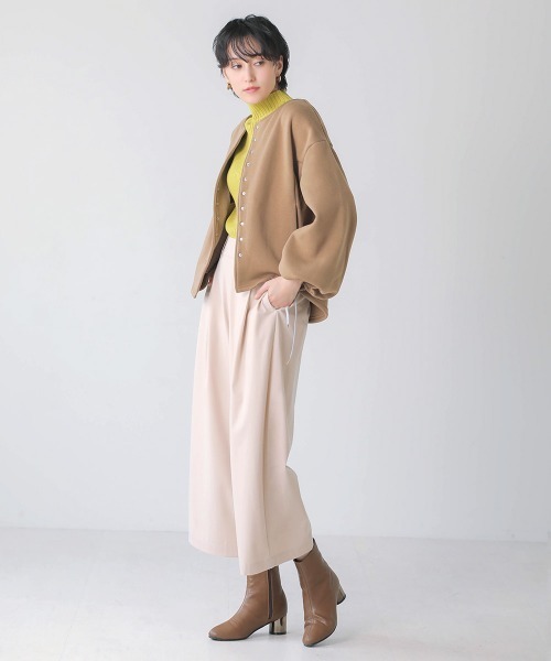 Bou Jeloud(ブージュルード)の「カラーギャザーパンツ(その他パンツ・レディース・ブラック/ベージュ/ラベンダー・38)」の7枚目の写真