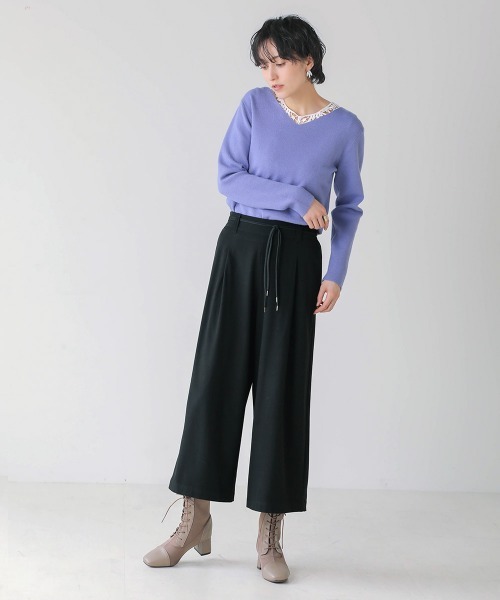 Bou Jeloud(ブージュルード)の「カラーギャザーパンツ(その他パンツ・レディース・ブラック/ベージュ/ラベンダー・38)」の19枚目の写真