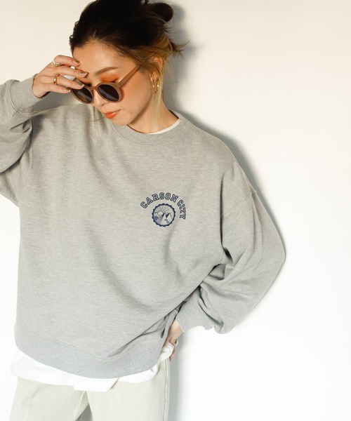 Auntie Rosa Holiday（アンティローザホリデー）の「カレッジミニロゴスウェット（スウェット・レディース・ネイビー/グレー/グリーン・FREE）」の5枚目の写真