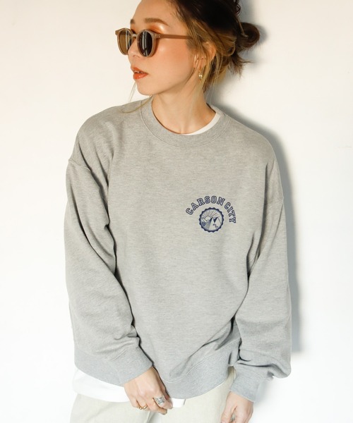 Auntie Rosa Holiday（アンティローザホリデー）の「カレッジミニロゴスウェット（スウェット・レディース・ネイビー/グレー/グリーン・FREE）」の4枚目の写真