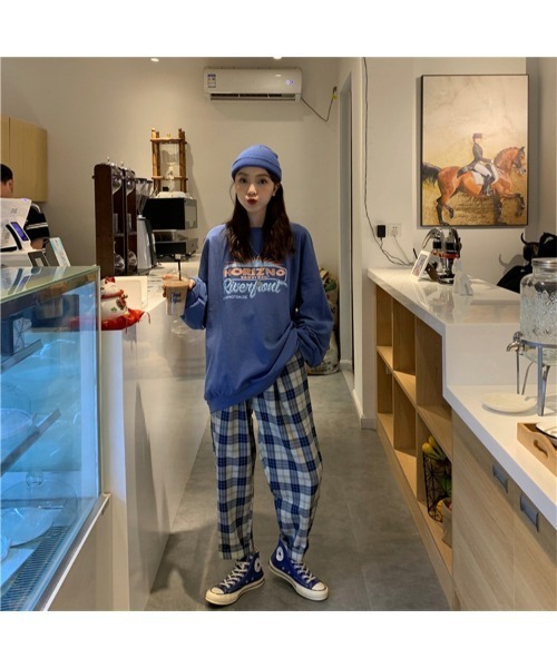 DEVICE(デバイス)の「カレッジロゴ オーバーサイズ スウェット トレーナー(スウェット・メンズ・グレー/ブルー・FREE)」の12枚目の写真