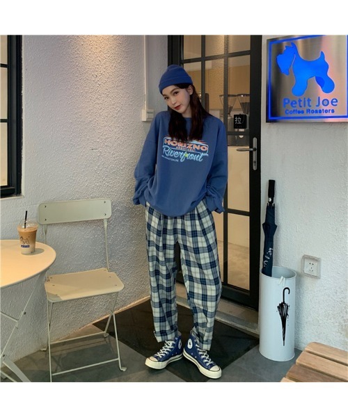 DEVICE(デバイス)の「カレッジロゴ オーバーサイズ スウェット トレーナー(スウェット・メンズ・グレー/ブルー・FREE)」の14枚目の写真