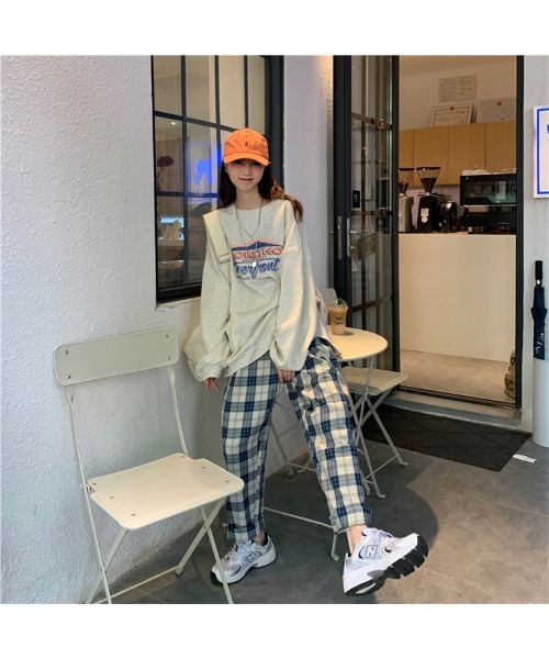 DEVICE(デバイス)の「カレッジロゴ オーバーサイズ スウェット トレーナー(スウェット・メンズ・グレー/ブルー・FREE)」の8枚目の写真