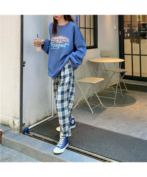 DEVICE(デバイス)の「カレッジロゴ オーバーサイズ スウェット トレーナー(スウェット・メンズ・グレー/ブルー・FREE)」の7枚目の写真