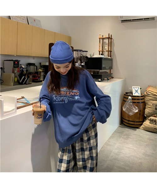 DEVICE(デバイス)の「カレッジロゴ オーバーサイズ スウェット トレーナー(スウェット・メンズ・グレー/ブルー・FREE)」の10枚目の写真