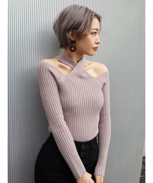 EMODA（エモダ）の「2WAYネックタイトニット（ニット/セーター）」 - WEAR