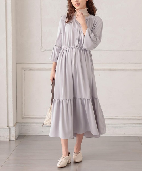 KOBE LETTUCE(コウベレタス)の「梯子レースボリュームワンピース(ワンピース・レディース・サックスブルー/ホワイト系その他/ブラック系その他2/イエロー系その他・FREE)」の4枚目の写真