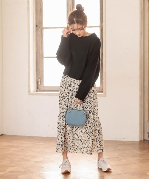 KOBE LETTUCE(コウベレタス)の「梯子レースボリュームワンピース(ワンピース・レディース・サックスブルー/ホワイト系その他/ブラック系その他2/イエロー系その他・FREE)」の9枚目の写真