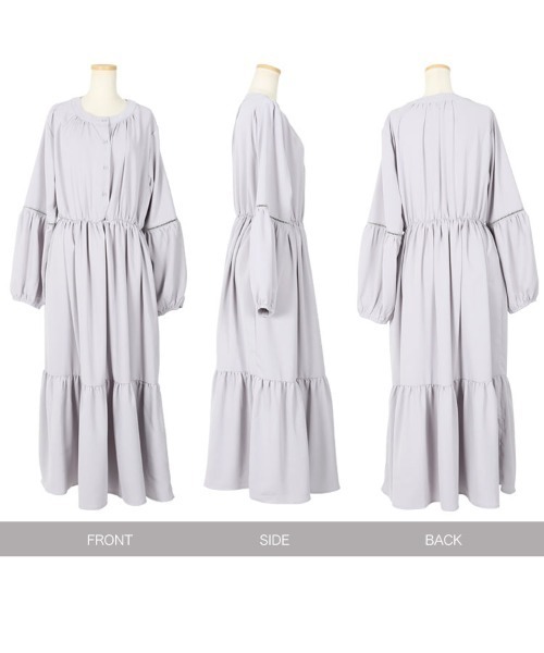 KOBE LETTUCE(コウベレタス)の「梯子レースボリュームワンピース(ワンピース・レディース・サックスブルー/ホワイト系その他/ブラック系その他2/イエロー系その他・FREE)」の12枚目の写真