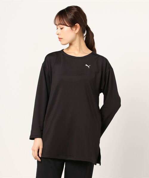 PUMA（プーマ）の「プーマ PUMA トレーニング カバーアップ（Tシャツ/カットソー・レディース・ブラック/グレー・M/L/XL/S）」の2枚目の写真