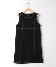 green label relaxing（グリーンレーベルリラクシング）の「【ジュニア】GLR バックリボン ジャンパースカート（ワンピース・キッズ）」