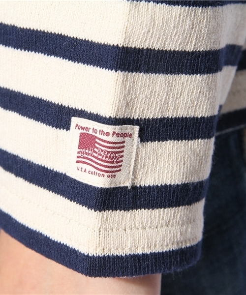 GIORDANO（ジョルダーノ）の「[GIORDANO]ﾎﾞｰﾀﾞｰ長袖Ｔシャツ（Tシャツ/カットソー・レディース・グレー/ネイビー/レッド・LARGE/MEDIUM）」の10枚目の写真