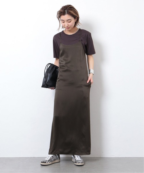 Deuxieme Classe silk dress キャミワンピース ブラック Deuxieme Classe（ドゥーズィエムクラス）の「silk dress（ワンピース