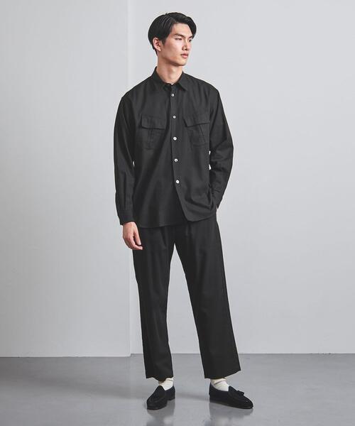 FUJITO（フジト）の「＜FUJITO（フジト）＞ ファティーグ シャツ（シャツ/ブラウス・メンズ・ブラック/オリーブ・3/1/2）」の6枚目の写真