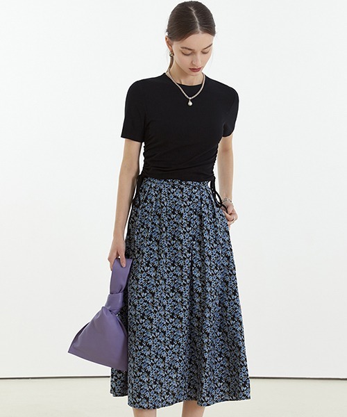 Fano Studios(ファノ ストゥディオズ)の「【Fano Studios】Side gather rib short T-shirt FC21S158(Tシャツ/カットソー・レディース・ブラック/ベージュ・S/L/M)」の10枚目の写真