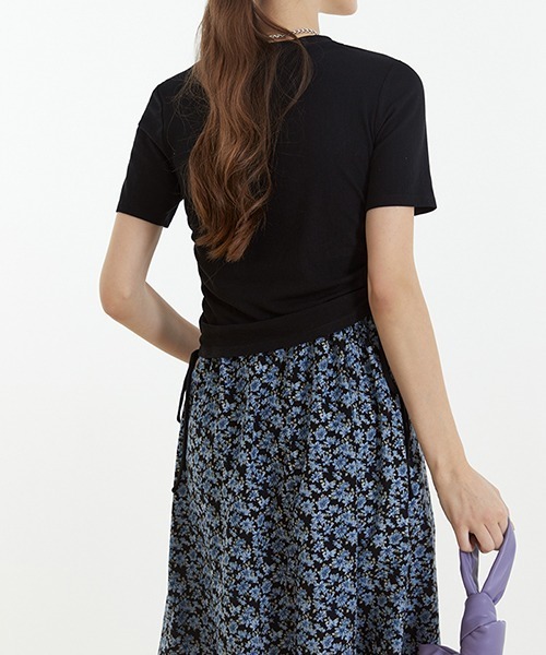 Fano Studios(ファノ ストゥディオズ)の「【Fano Studios】Side gather rib short T-shirt FC21S158(Tシャツ/カットソー・レディース・ブラック/ベージュ・S/L/M)」の14枚目の写真
