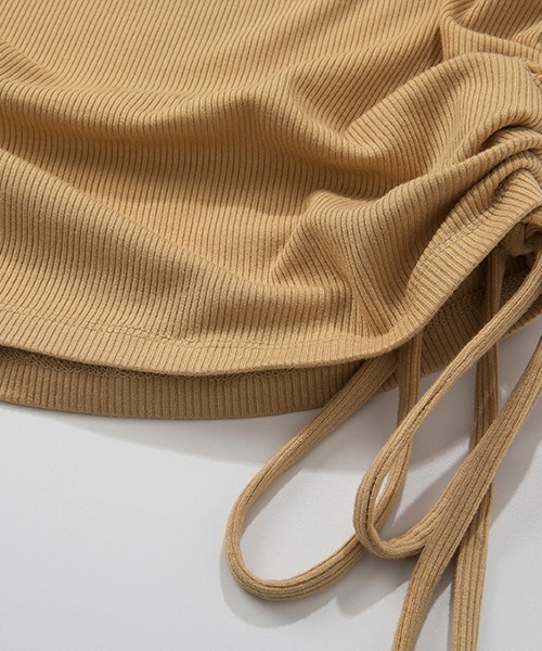 Fano Studios(ファノ ストゥディオズ)の「【Fano Studios】Side gather rib short T-shirt FC21S158(Tシャツ/カットソー・レディース・ブラック/ベージュ・S/L/M)」の20枚目の写真