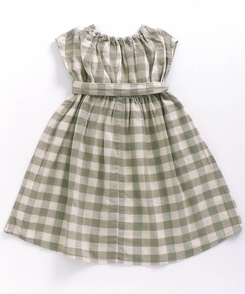 apres les cours（アプレレクール）の「WEB限定 お花＆チェック柄ロングワンピ（ワンピース・キッズ・ベージュ/ピンク/イエロー/ミント・80ｃｍ/90cm/110cm/100cm/120cm/130cm/140cm）」の22枚目の写真