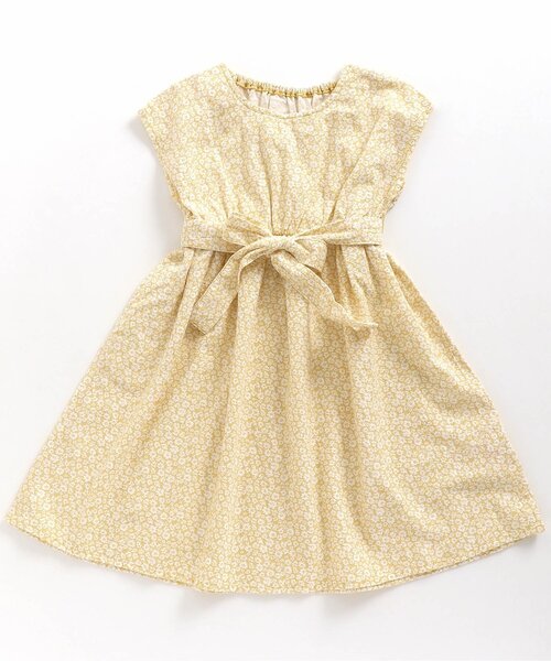 apres les cours（アプレレクール）の「WEB限定 お花＆チェック柄ロングワンピ（ワンピース・キッズ・ベージュ/ピンク/イエロー/ミント・80ｃｍ/90cm/110cm/100cm/120cm/130cm/140cm）」の7枚目の写真