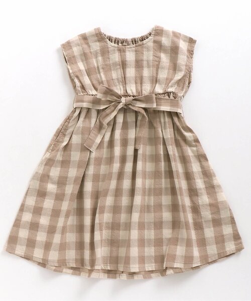 apres les cours（アプレレクール）の「WEB限定 お花＆チェック柄ロングワンピ（ワンピース・キッズ・ベージュ/ピンク/イエロー/ミント・80ｃｍ/90cm/110cm/100cm/120cm/130cm/140cm）」の18枚目の写真