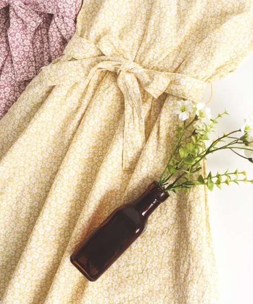 apres les cours（アプレレクール）の「WEB限定 お花＆チェック柄ロングワンピ（ワンピース・キッズ・ベージュ/ピンク/イエロー/ミント・80ｃｍ/90cm/110cm/100cm/120cm/130cm/140cm）」の14枚目の写真