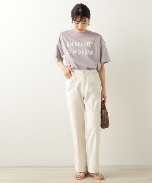 frames RAY CASSIN(フレームスレイカズン)の「【WEB限定】センターステッチフレアーパンツ(デニムパンツ・レディース・インディゴブルー/オフホワイト・FREE)」の5枚目の写真