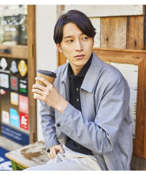 CROSSPLUS ONLINE（クロスプラスオンライン）の「【bizcos】ﾋﾞｽﾞｺｽ　カッタウェイカノコポロシャツ / スマートフィット（ポロシャツ・メンズ・ホワイト/ブラック/ネイビー/サックスブルー・L2/L3/M2/M3/LL3/LL4）」の22枚目の写真