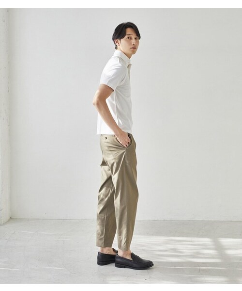 CROSSPLUS ONLINE（クロスプラスオンライン）の「【bizcos】ﾋﾞｽﾞｺｽ　カッタウェイカノコポロシャツ / スマートフィット（ポロシャツ・メンズ・ホワイト/ブラック/ネイビー/サックスブルー・L2/L3/M2/M3/LL3/LL4）」の19枚目の写真