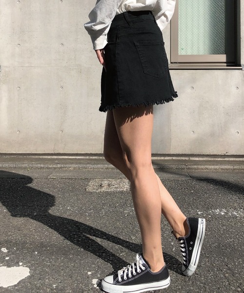meJane（ミージェーン）の「BASIC デニムミニスカート（デニムスカート・レディース・ブルー/インディゴブルー/ブラック・M/S）」の12枚目の写真