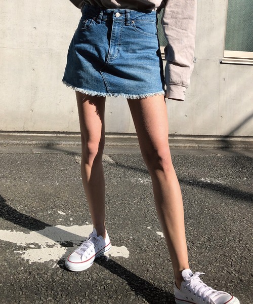 meJane（ミージェーン）の「BASIC デニムミニスカート（デニムスカート・レディース・ブルー/インディゴブルー/ブラック・M/S）」の19枚目の写真