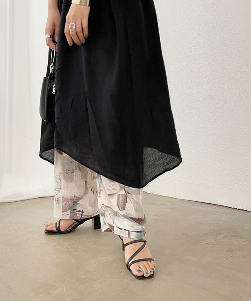 Shelly island（シェリーアイランド）の「アート柄イージーパンツ（その他パンツ・レディース・パープル/オレンジ・M）」の9枚目の写真