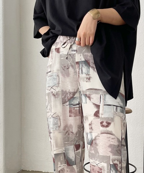 Shelly island（シェリーアイランド）の「アート柄イージーパンツ（その他パンツ・レディース・パープル/オレンジ・M）」の12枚目の写真