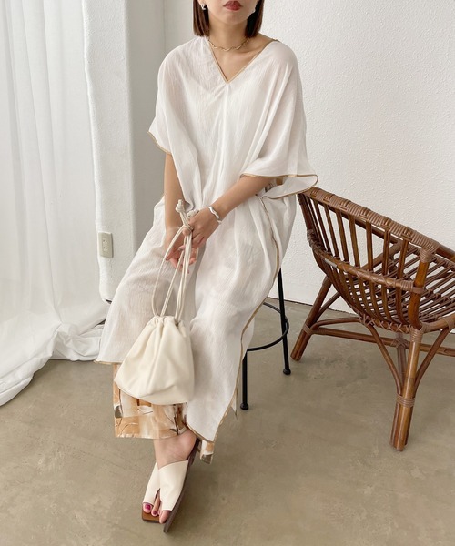 Shelly island（シェリーアイランド）の「アート柄イージーパンツ（その他パンツ・レディース・パープル/オレンジ・M）」の5枚目の写真